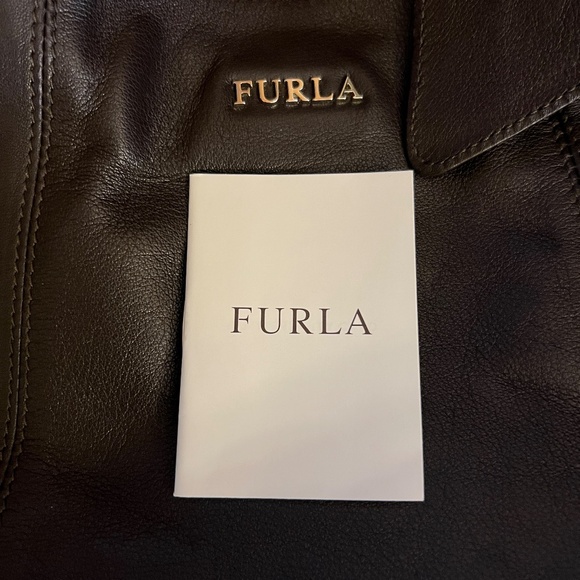 NWT Furla Zama Coffee Brown Leather Knotted Bow Hobo Style Shoulder Bag - Picture 8 of 8